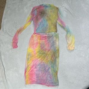 Double Lined Mesh Skirt Set